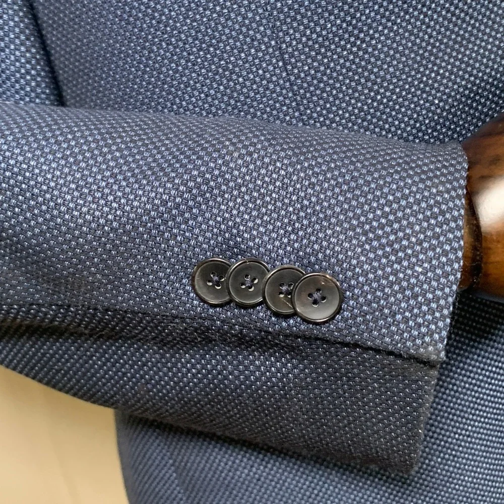 Hugo Boss Phoenix Blazer Mens 40S Navy Lanificio Tesse Biella Sport Coat